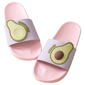 Zapatillas lindas dibujos animados mujeres hogar verano aguacate fruta patrón señoras diapositivas sandalias interior casa amantes zapatos