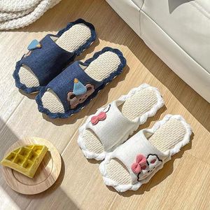 Chaussons Mignon Couple Linge Maison En Gros Intérieur Antidérapant Plancher En Bois Ménage Coton Hommes