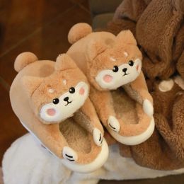 Slippers mignons Hug Cat Slipper For Women Kawaii Cuddle Animal Style Girls Home Slippers Winter Plance chaude Femelle intérieure Faux Flip Flop