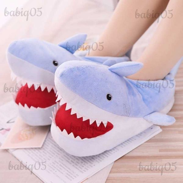 Pantoufles Mignon requin forme maison femmes coton pantoufles automne hiver chaud intérieur plancher filles chaussures dessin animé dames moelleux diapositives Onesize babiq05