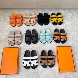 zapatillas Sandalias de diseñador de diseñador Plataforma de mujeres Sandale Slides zapatillas Flip Flip Slidper de cuero real de cuero real