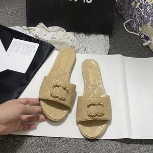 Slippers Designerschoenen Parijs Zachte bodem Veelzijdige rubberen kanaalslippers Platte sandaal Dames Tory