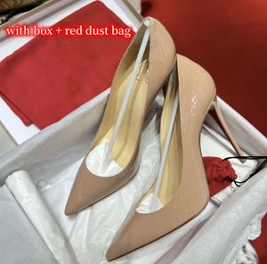 2023 Qualité Rouge Brillant Bas Chaussures Talons Femmes Robe Chaussures Créateur De Mode Talon Haut 8 10 12cm Alors Kate Iriza Hot Chick Ronde Bouts Pointus Pompes De Noce Baskets