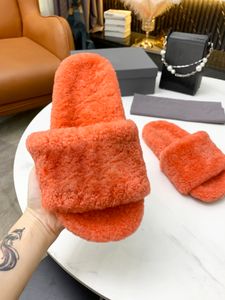 Slippers Designer Dia's Damesschoenen Luxe Sandalen Indoor Scuffs Wol Slipper Lente Winter Pluche Nieuwigheid Mode Massic Sandal