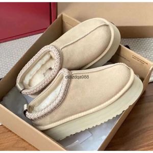 Slippers Designer Dameslaarzen Tazz Slippers Sheepskin Bur Australia Mosterdzaad Ultra mini-platformlaarzen Slip-on cowhide Wool Winter Tazz