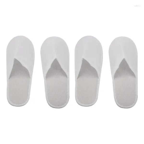 Pantoufles DOME jetables 24 paires, bout fermé, taille adaptée pour hommes et femmes (blanc)