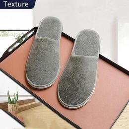 Slippers El Warm gast Coral Velvet Disposable Travel Aviation Hospitality Party Autumn Home Mute Sandalen Groothandel Customize