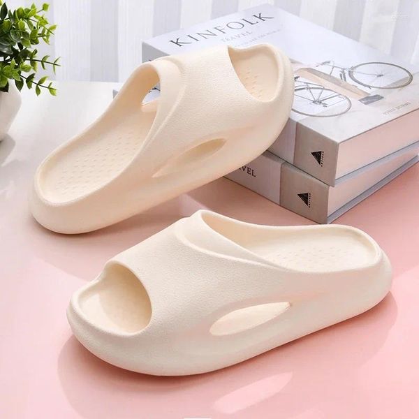 Slippers Eva Base Shoes for Women Man Clappers 2024 Summer Casual Beach Shoe Shoe Thatch Platform Slides Anti-slip Soft Cloud Slipper