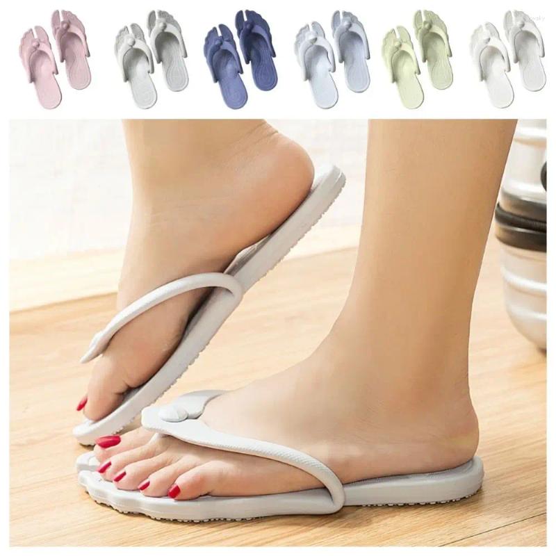 Slippers EVA Folding Women Flip Flops Sandals Waterproof Non-slip Portable Travel Soft Massaging Beach