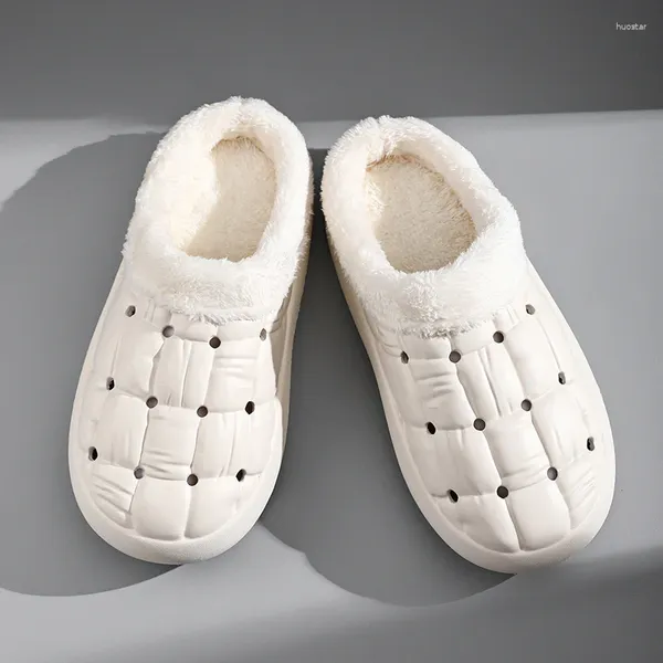 Pantoufles eva chaussures décontractées masculines coton hiver imperméable échantillon de moelle