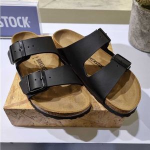 Pantoufles Designer d'usine Birkinstocks Boken Cork Pantoufles Arizona Boken Chaussures pour femmes à double bouton Porter des sandales pour hommes à l'extérieur en été