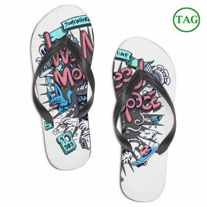 Zapatillas de piel de moda para mujer, patrones y colores personalizados para habitaciones de hotel de playa, zapatillas de mujer, zapatos informales Y16