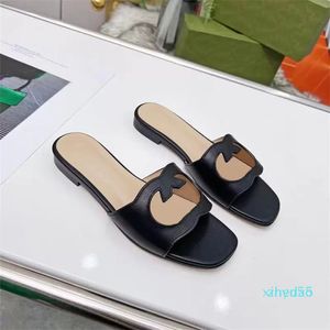 Slippers Fashion Ladies Designer Flat Sandals Leather Casual Beach Flip-Flops