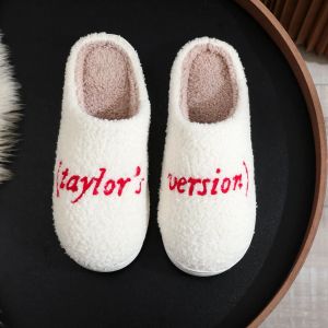 Slippers Fashion Letter Cotton Slippers, Winter Ladies Cotton Slippers, Christmas Cottonslippers, Winter Fluffy Indoor Couple Pantors