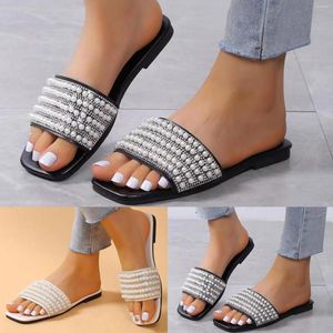 Zapatillas Fashion Spring Summer Women Flat Bottom Flip Flip Solid Flip para bronceado Fuzzy