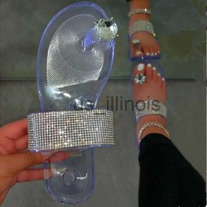 Pantoufles sandales plates pour la maison ms printemps / été 2022 nouvelles tongs en PVC femmes strass à un seul doigt loisirs de plein air beac ms J230613