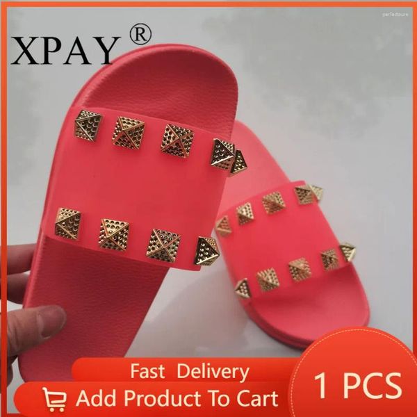 Slippers Flats Beach Holiday 2024 Summer Women Chaussures Sexy Rivet Ladies Fashion Sandales Solid Wholesale Bulk Items Lots x8950