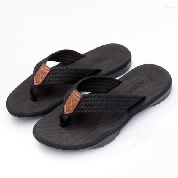 Slippers Flip Flops Men Slippers Summer 2023 Soft Bottom Beach Shoes Sandals Black Chinelo Masculino Pantuflas Free Shi