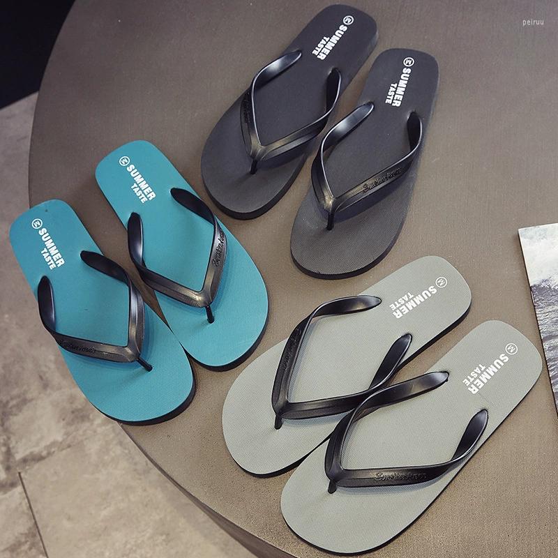 Slippers Flip Flops Men Summer Fashion Casual Non-Slip Couple Breathable Beach Solid Color Comfortable Slippper