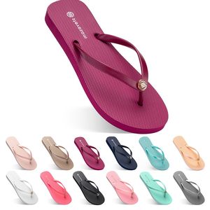 Slippers Flip trente chaussures de plage flops Femmes vert jaune orange marine bule rose blanc marron été sport sneaker taille 35-3 90