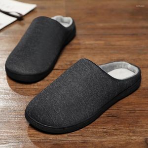 Zapatillas mullidas para hombre, zapatilla de interior, casa de felpa cálida, zapatos de invierno, suelo plano, calzado suave y cómodo para dormitorio