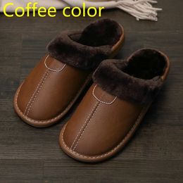 Zapatillas FONGIMIC hombres invierno PU cuero cálido interior zapatilla impermeable casa zapatos 231212