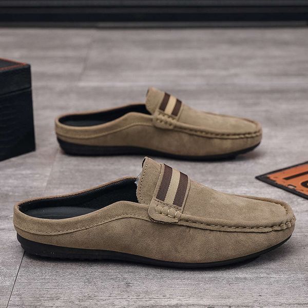 Slippers for Men New Autumn Style Mens Breasping and Lightweight Bean Shoes Trendy Polyday British British Casual Halfers