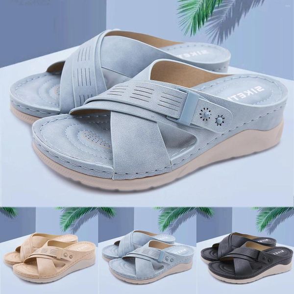 Slippers for Women Beach Fashion Chaussures Sandales bohèques causales pour femmes