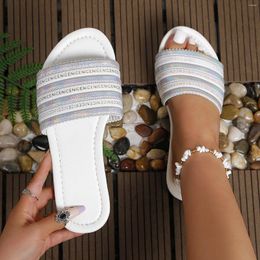 Slippers for Women Eartance 2024 dames Chaussures confortables Fashion Fashion Sandales et chaussures de plage à la mode plate Femme