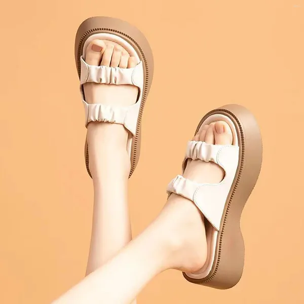 Slippers for Women Eartance 2024 Summer Walking Style Casual Shoes Casual Sandals Sandals Platform Design Fashion Sandalias fémininas