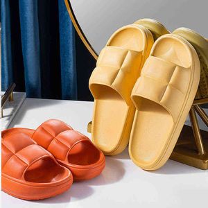 Slippers voor vrouwen mannen douchen badkamer sandalen open teen zachte kussens dikke niet -slip massagemassagepool gym huis slipper 220705