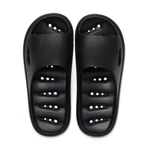 Gratis verzending Slippers voor Dames Heren Bad Zwembad Indoor Home EVA Slipper gaten Rubber Platte Sandalen Groen roze Geel zwart wit grijs antislip Strand schoenen slides