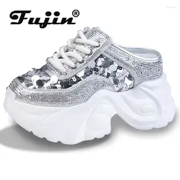 Zapatillas fujin 7cm malla de aire hueco cuero sintético ocio