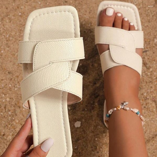 Zapatillas Funky Sandals Women Minimalist Thong Flat Slides 2023 Verano al aire libre Playa Vacaciones Ocio Mujer Zapatos