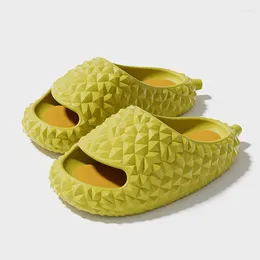 Pantoufles drôles de durian femme d'été en intérieur eva semelles épais couples couple sandales chaussures extérieures hommes super soft designer y