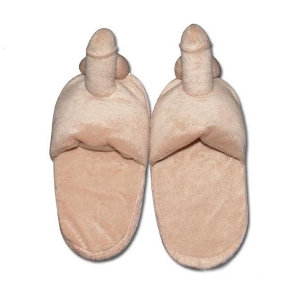 Pantoufles Drôle Unisexe Adulte En Peluche Pantoufle Nouveauté Gag Cadeau Sexy Intérieur Chaussure Plate Anti Slip Hiver Fourrure Pantoufles Pour Femmes Hommes 230420