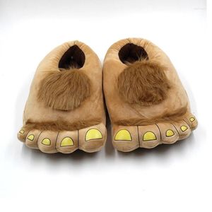 Pantoufles drôles drôles unisexes confortables et semelle douce chaussures à glissière décontractée femme furry glins maison halloween halloween