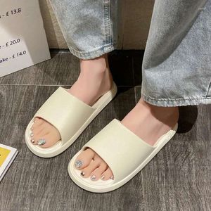 Slippers H3031 Dames huishouden zomer stevige kleur paar badkamer niet-slip plastic sandalen