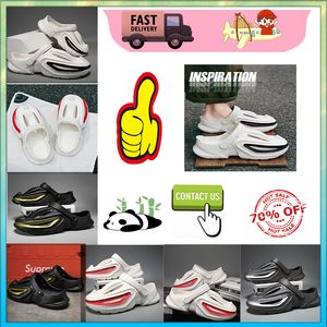 Zapatillas medio paquete diseñador casual verano deslizadores hombres mujeres arco iris diapositivas antideslizante desgaste resistente memoria sandalias suave cojín grueso zapatilla wo por per