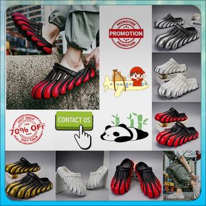 Zapatillas medio verano diseñador casual paquete sliders hombres mujeres graffiti hueso de tobogán