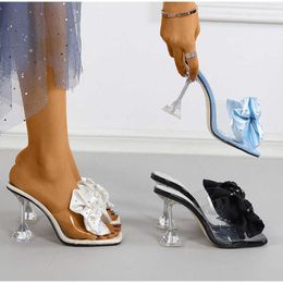 Zapatillas tacones talla bowknot más seda sandalias de mujer sandalias zapatillas de verano damas calzado elegante 2022 diapositivas femeninas T221209 268