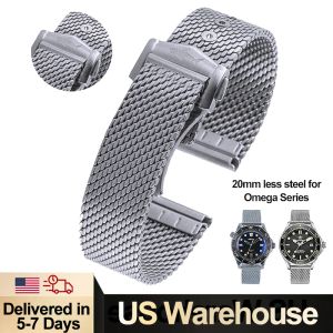 Slippers Heimdallr Mesh Watch -riem voor NTTD Steel voor Watch Titanium Sea Ghost 20mm Roestvrijstalen horloge Heren Bracelet Series Band