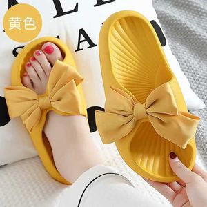 Pantoufles Accueil Bow Tie Noeud Femme Plate-forme Cloud EVA Diapositives antidérapantes Intérieur Extérieur Sandale d'été Dames Kai Chaussures de sol Female01ZN8R H240322