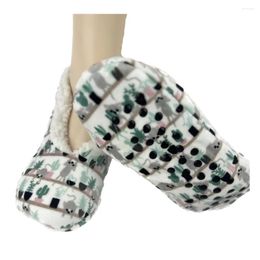 Pantoufles maison maison femelle femelles pantoufles chaussettes pour femmes dinosaures snowman hiver épais peluche anti-délumineur