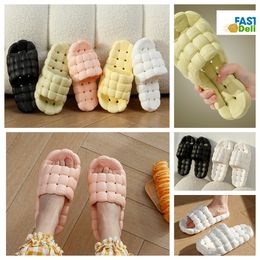 Pantoufles Maison Chaussures GAI Slide Chambre Salle De Douche Chaud En Peluche Salon Softs Portant Des Pantoufles En Coton Ventiler Femme Hommes Rose Blanc