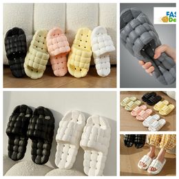 Slippers Thuis Schoenen GAI Glijbaan Slaapkamer Doucheruimte Warm Pluche Woonkamer Zachte slijtage Katoenen pantoffels Ventileren Vrouw Heren roze wit