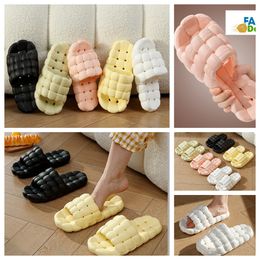 Pantoufles Maison Chaussures GAI Slide Chambre Douches Chambre Réchauffe Peluches Salon Doux Porter Cotons Pantoufles Ventiler Femme Homme rose blanc