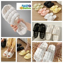 Slippers Home Chaussures Gai Slide Bounds Abouses Chambres Livings chaleureux Refort Softs Comfort Wear Cotons Cotons Slippers Ventilates Femme Hommes Rose noire Blanc