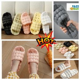 Pantoufles Accueil Chaussures GAI Slide Chambre Douches Chambre Chaude Peluche Salon Softs Porte Pantoufle En Coton Ventile Femme Homme rose blanc