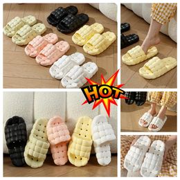 Slippers Home Chaussures Gai Slide Bounds Douches chambre chauds Livings Livings Room Douces Portes Coton Slippers Ventilate Femme Men Black Rose Blanc